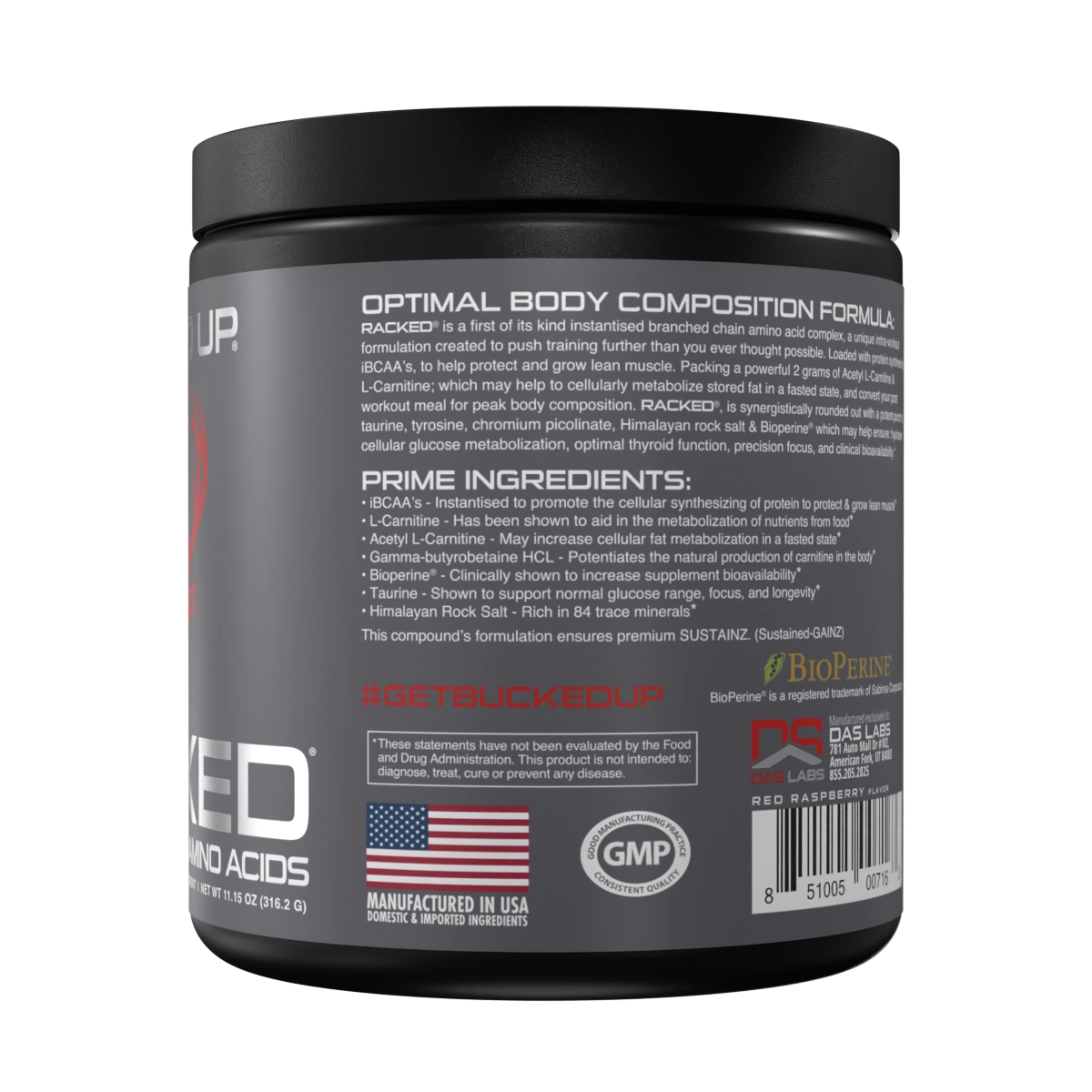 RACKED BCAA Supplement Bucked Up UK